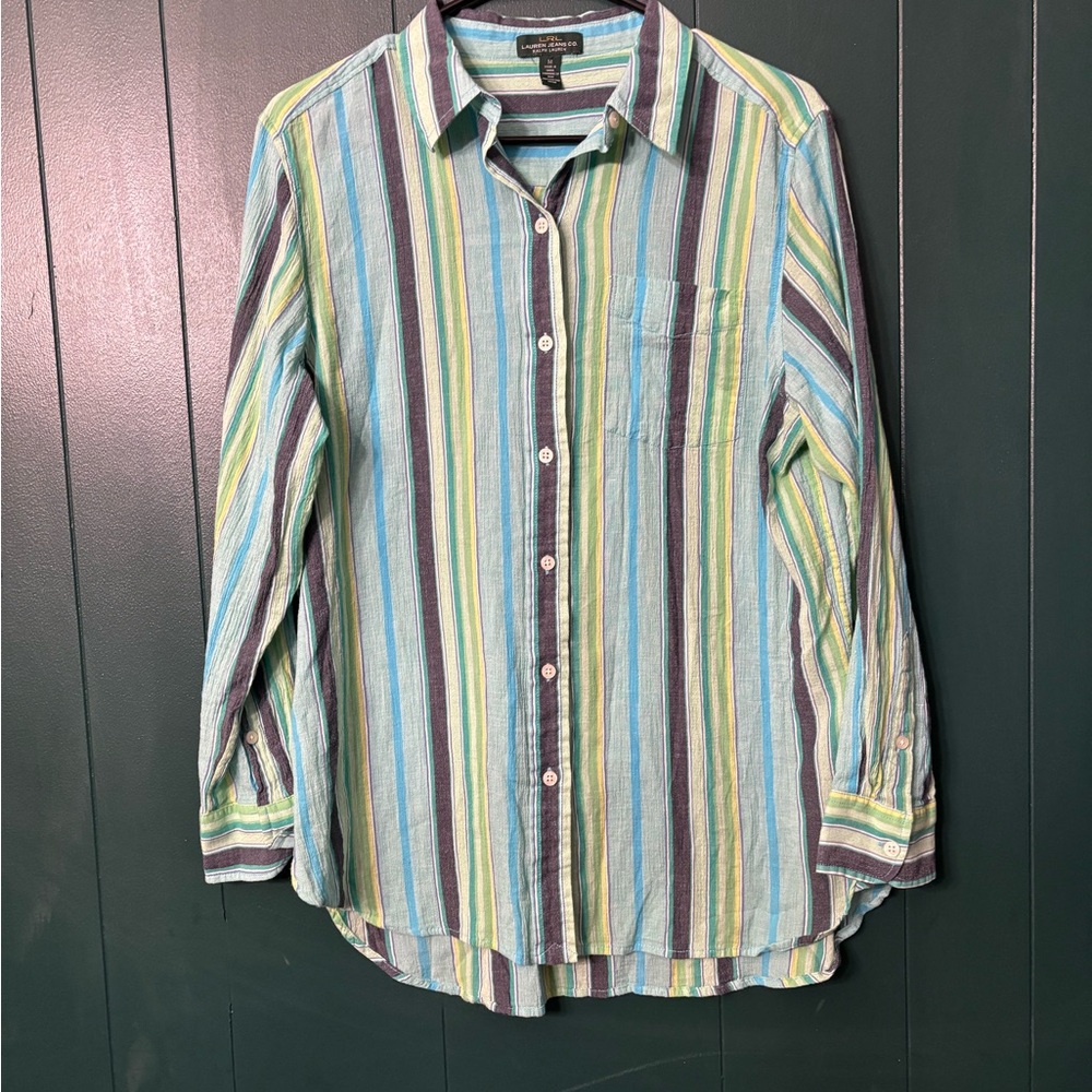 Ralph Lauren jeans co button up blouse